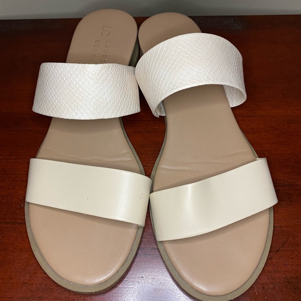 Tan Sandals w/ Croc Detail